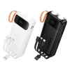 Hoco J151A 20000 mAh 2A powerbanka so zabudovanými káblami USB-A + USB-C + Lightning + Micro USB a dvojitým svetlom, čierna thumbnail