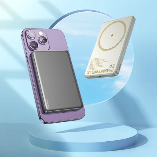 MagSafe kompatibilis Hoco Q26 5000 mAh QC PD 2A 20W powerbank narancssárga - 3