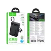 Hoco 20000 mAh QC PD 2A 22,5W powerbank beépített USB-C + Lightning kábelekkel J171A fekete thumbnail