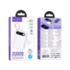 Hoco J171A 20000 mAh QC PD 2A 22,5W beépített USB-C + Lightning kábelekkel powerbank fehér thumbnail