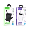 Hoco J171A 20000 mAh QC PD 2A 22,5W beépített USB-C + Lightning kábelekkel powerbank fehér thumbnail