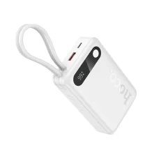 Hoco J171A 20000 mAh QC PD 2A 22,5W powerbanka so vstavanými USB-C + Lightning káblami, biela