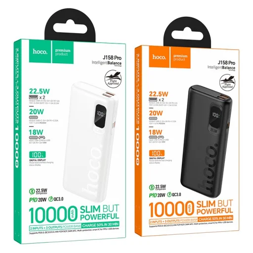 Hoco J158 Pro 10000 mAh QC PD 2A 22,5W fekete powerbank - 8