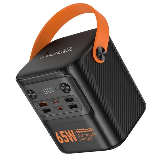 Hoco J152 Pro Tough 80000 mAh QC3.0 PD3.0 3.25A 65W powerbank fekete - 4