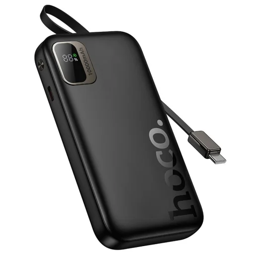 Hoco Q51 10000 mAh QC PD 20W USB-C kihúzható kábeles powerbank fekete - 2