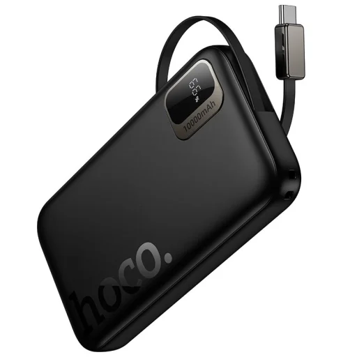 Hoco Q51 10000 mAh QC PD 20W USB-C kihúzható kábeles powerbank fekete - 3
