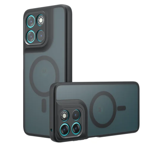 Techsuit - PureFrost MagSafe - Motorola Moto G77 / G67 - Frosted Black tok - 1