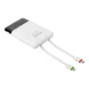 Biela powerbanka Charmast W1202 PD3.0 3A 22,5W 10000 mAh so zabudovanými káblami USB-C / Lightning thumbnail