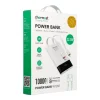 Biela powerbanka Charmast W1202 PD3.0 3A 22,5W 10000 mAh so zabudovanými káblami USB-C / Lightning thumbnail