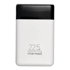 Biela powerbanka Charmast W1202 PD3.0 3A 22,5W 10000 mAh so zabudovanými káblami USB-C / Lightning
