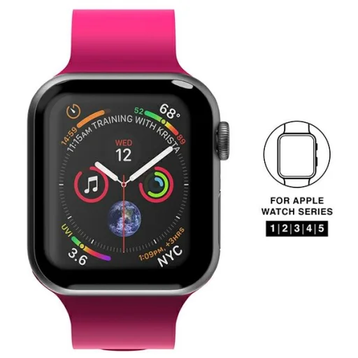 Apple Watch 38/40/41 mm SuperDry szilikon szíj rózsaszín 41679 - 4