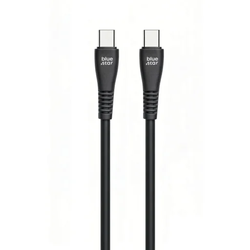 Blue Star USB-C - USB-C 3A 60W QC4.0 1 m PJ-DQ1-C čierny Type-C USB kábel - 3