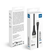 Kábel USB A na USB C Blue Star 2A 12W 1 m PJ-DG4-A čierny
