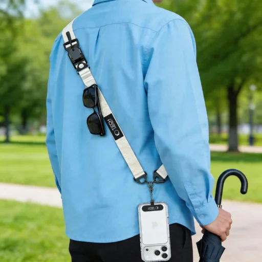 Tech-Protect C9S Rope Crossbody šnúrka na krk na mobilný telefón - púštna béžová - 6