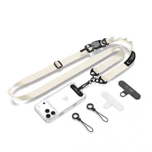 Tech-Protect C9S Rope Crossbody šnúrka na krk na mobilný telefón - púštna béžová - 1
