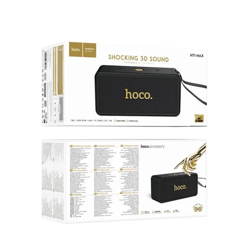 Hoco HT1 bezdrôtový Bluetooth reproduktor 8W 4 hodiny čierny - 7