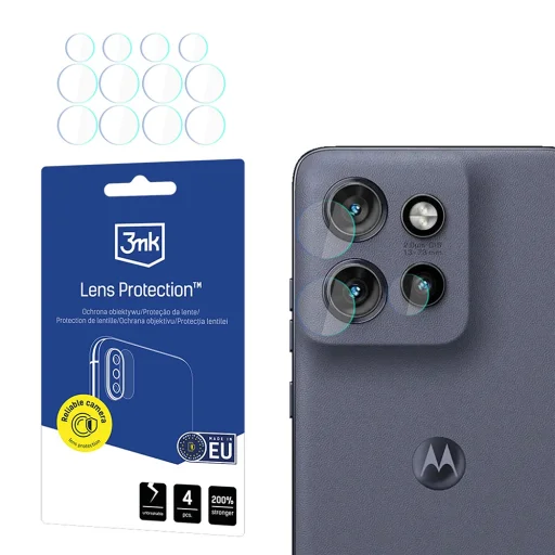 3mk - Ochrana šošovky (balenie 4 ks) - Motorola Edge 60 Neo - Priehľadné tvrdené sklo - 1