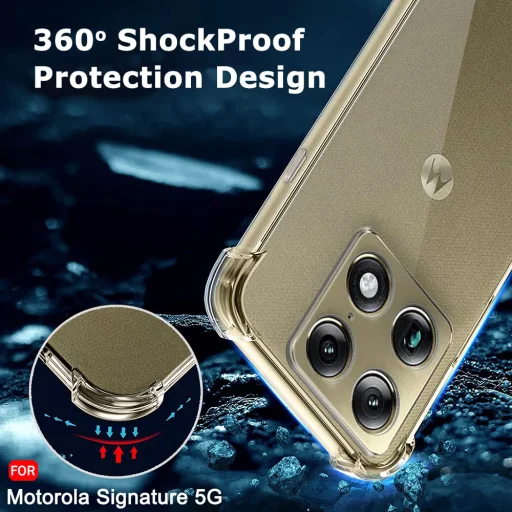 Priehľadný nárazuvzdorný silikónový kryt Motorola Signature Techsuit - 6