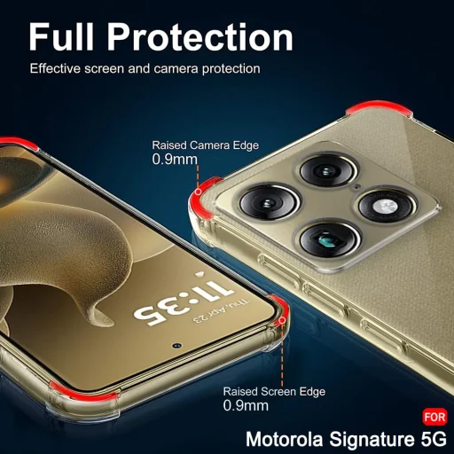 Motorola Signature Átlátszó Techsuit Ütésálló Szilikon tok - 5