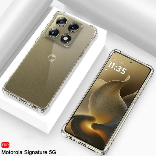 Priehľadný nárazuvzdorný silikónový kryt Motorola Signature Techsuit - 3