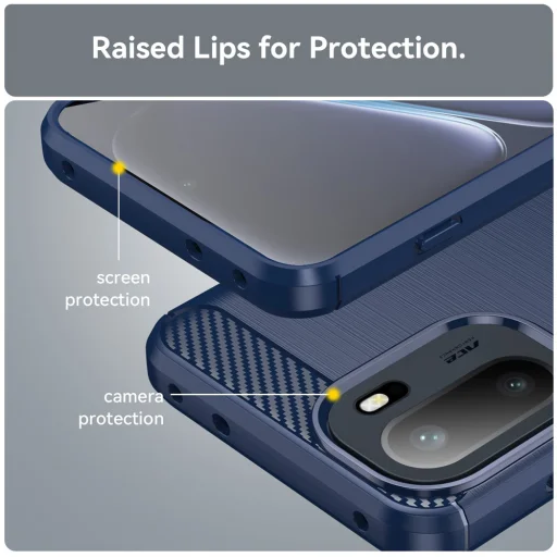 OnePlus 15R Kék Techsuit Carbon Silicone tok - 4