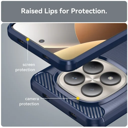 Xiaomi Redmi Note 15 Pro 4G modré puzdro Techsuit Carbon Silicone - 4