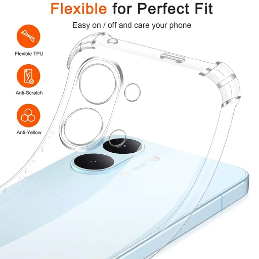 Xiaomi Poco X8 Pro Max Techsuit Ütésálló Átlátszó Szilikon tok - Átlátszó - 2