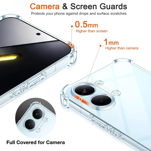 Xiaomi Poco X8 Pro Max Techsuit Ütésálló Átlátszó Szilikon tok - Átlátszó - 5