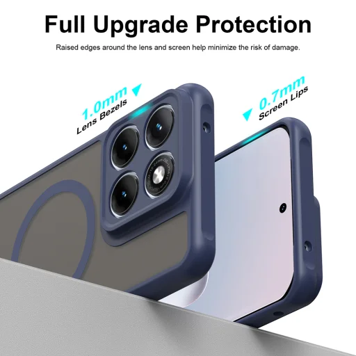 Motorola Edge 70 Fusion Sötétkék Techsuit HaloFrost II MagSafe tok - 6