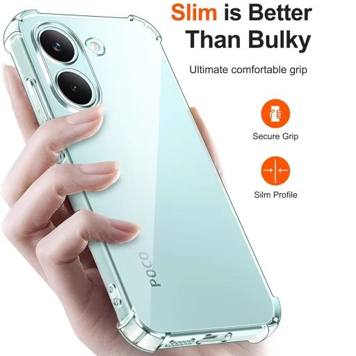 Xiaomi Poco X8 Pro priehľadný Techsuit nárazuvzdorný, priehľadný silikónový obal - 4