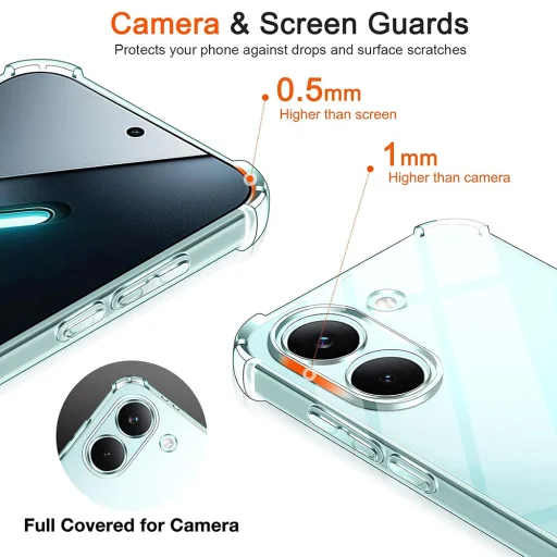Xiaomi Poco X8 Pro priehľadný Techsuit nárazuvzdorný, priehľadný silikónový obal - 5