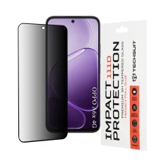Oppo A6x 4G / A6x 5G Fekete Techsuit 111D Privacy Full Glue üvegfólia