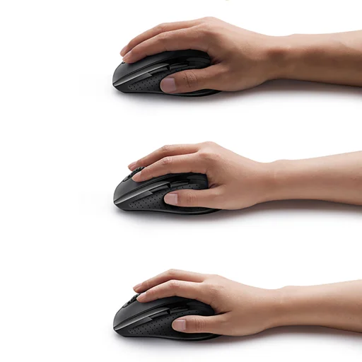 Ugreen bezdrôtová ergonomická optická myš - čierna - 4
