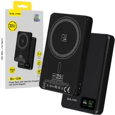 Blavec Power Bank 10000mAh BJ-03 Slim 13,5mm - Type C - 22,5W magnetická MagSafe 3 v 1 (PBBJ03-MC10B) čierny hliník