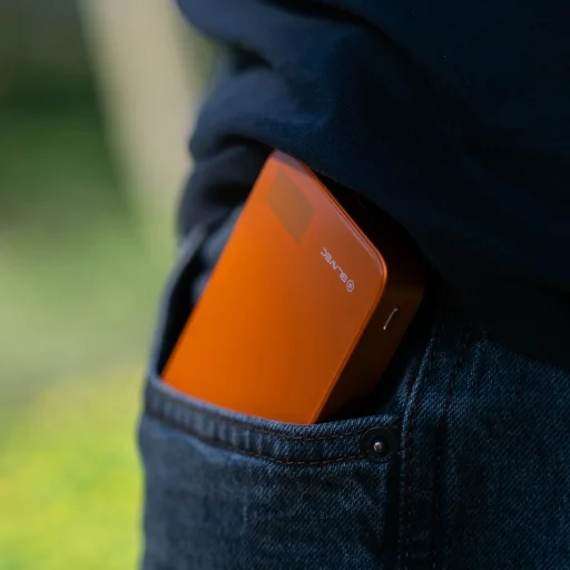 Blavec Power Bank 10000mAh BJ-04 Slim 13,5mm - Type C - 22,5W magnetická Magsafe 3 v 1 (PBBJ04-MC10O) oranžové sklo - 7