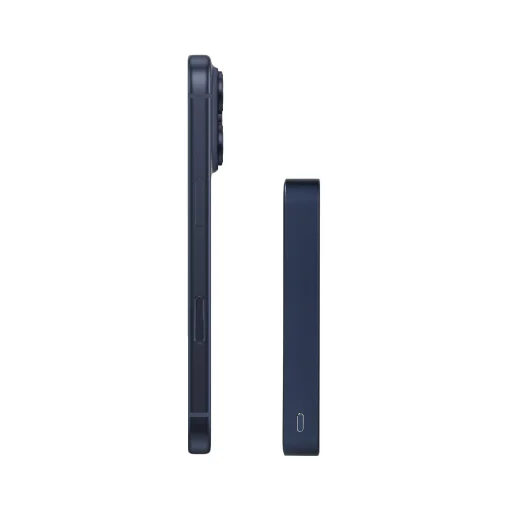 Blavec Power Bank 10000mAh BJ-04 Slim 13,5mm - Typ C - 22,5W magnetická Magsafe 3 v 1 (PBBJ04-MC10N) námornícka modrá sklo - 3