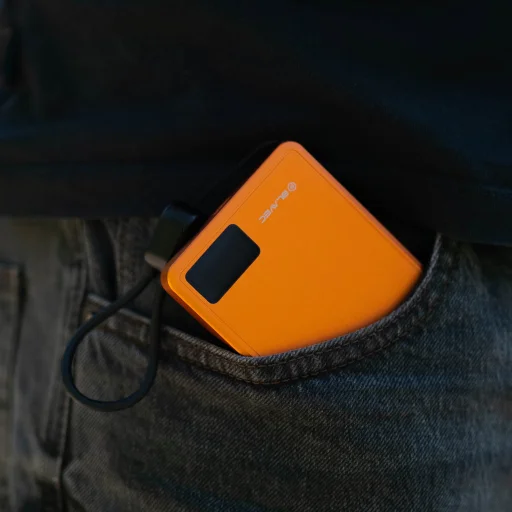 Blavec Power Bank 10000mAh BJ-03 Slim 13,5mm - Type C - 22,5W magnetická Magsafe 3 v 1 (PBBJ03-MC10O) oranžový hliník - 6