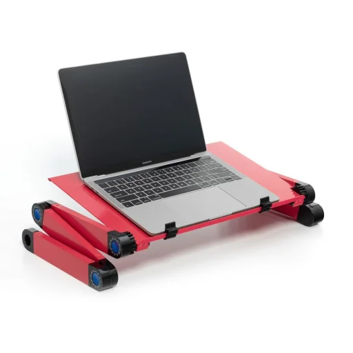 Univerzálny nastaviteľný stolík pod notebook s chladením YL-803 červený - 4