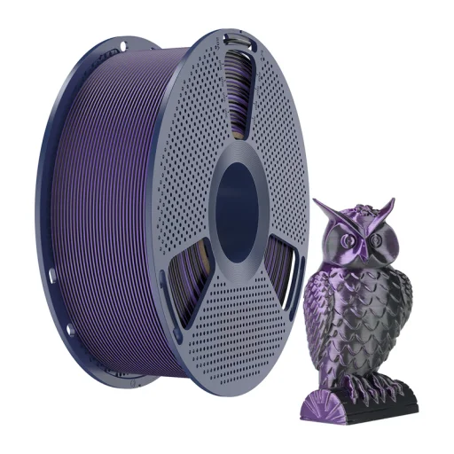 Sunlu PLA+ Silk kétszínű filament fekete-lila - 2