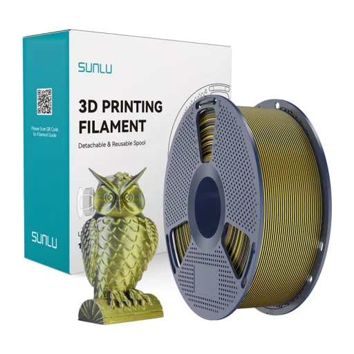 Sunlu PLA+ Silk kétszínű filament fekete-arany - 1