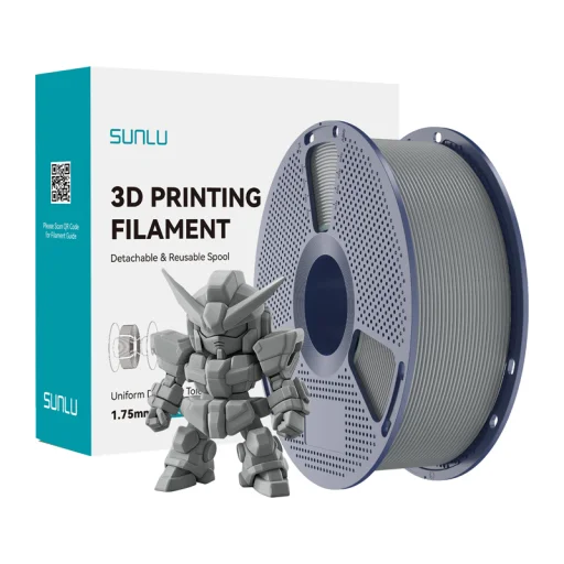 Sunlu Filament PLA+ 2.0 sivý - 1