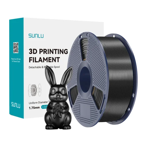Sunlu PLA+ selyem fekete filament - 1