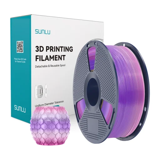 SUNLU PLA filament priehľadný dúhový 03 - 1