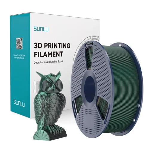Sunlu PLA+ Silk dvojfarebný filament čierno-zelený - 1