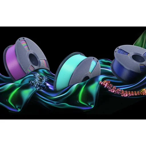 Sunlu PLA+ Silk háromszínű filament kék-zöld-lila - 6