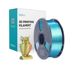 Sunlu PLA+ Silk trojfarebný filament červeno-žlto-zelený