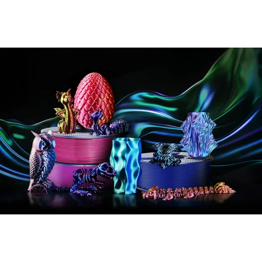 Sunlu Filament PLA+ Silk Tri-Color Black Gold Purple - 7