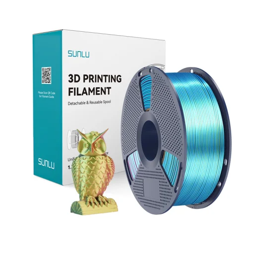 Sunlu PLA+ Silk trojfarebný filament červeno-žlto-zelený - 1