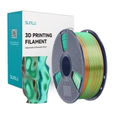 Sunlu PLA+ Silk trojfarebný filament oranžovo-modro-zelený