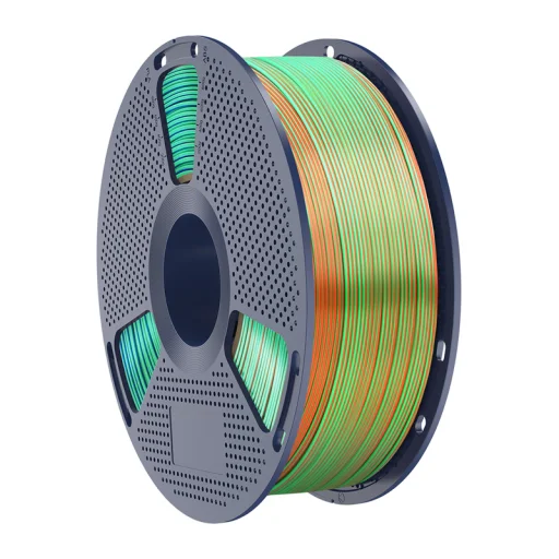 Sunlu PLA+ Silk trojfarebný filament oranžovo-modro-zelený - 4